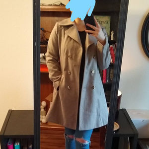 Liz Claiborne Tan/Brown Pea coat